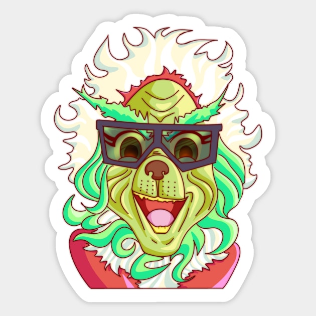 The Grinch - Joyful and Triumphant Sticker by MorenoArtwork